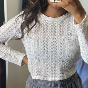 White knit top